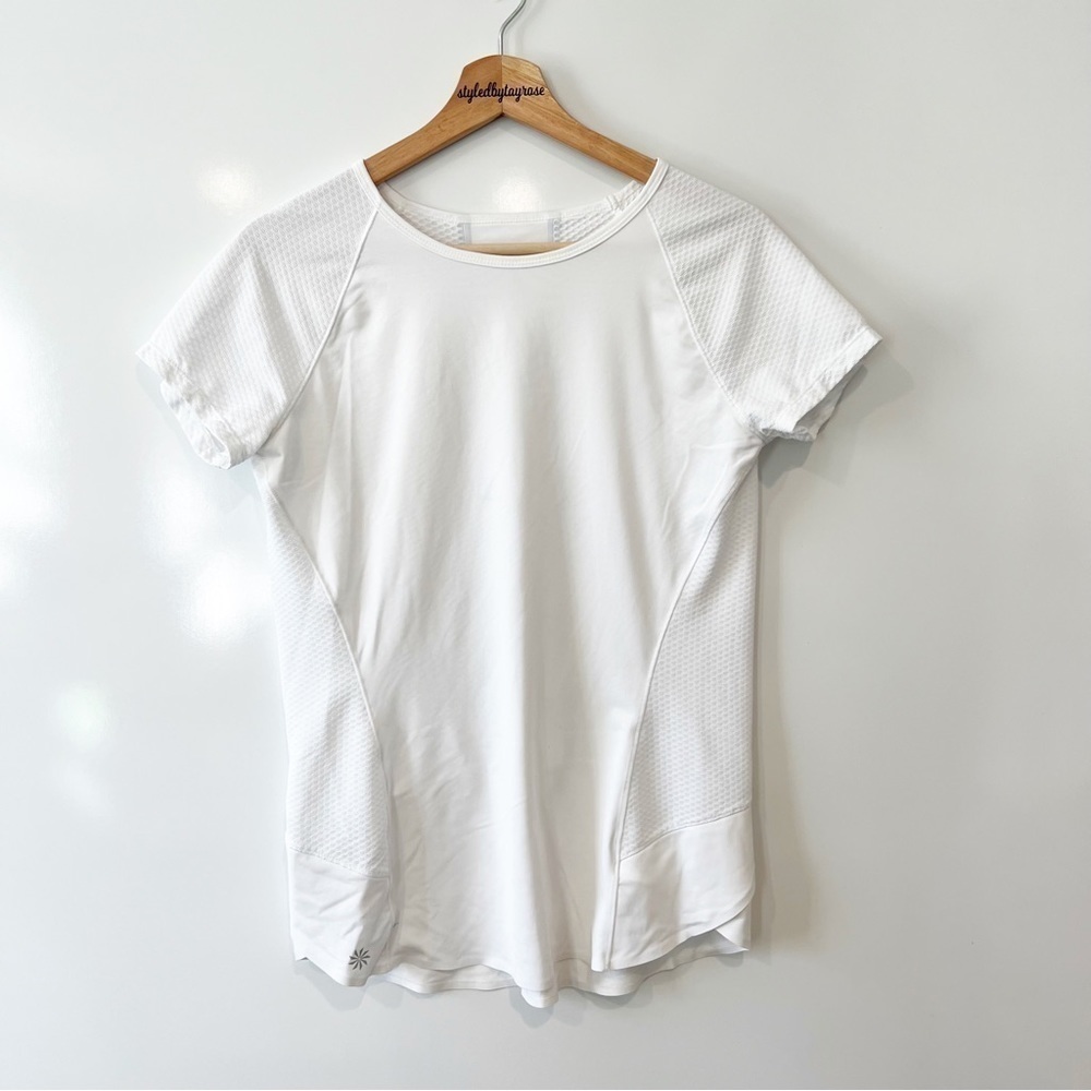 athleta lightspeed short sleeve tee white
